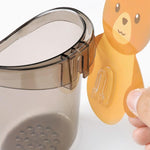 Wall Mounted Bear Toothbrush Holder Cup Punch Free Adhesive