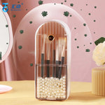 Make Up Brush Stand With Pearls