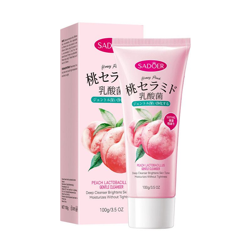 Sadoer Honey Peach Lactobacillus Hydrate Face Cleanser