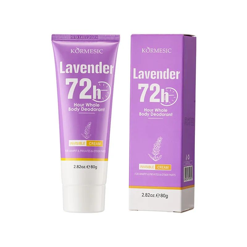 Kormesic Lavender 72 Hour Whole Body Deodorant Invisible Cream Body Deodorant For Armpit & Private & Other Parts Cream 80g
