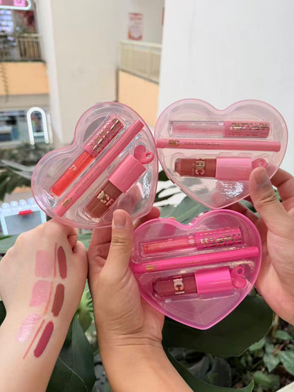 Romcom 3in1 lip kit Matte Lipgloss, Lipliner, Shiny Gloss