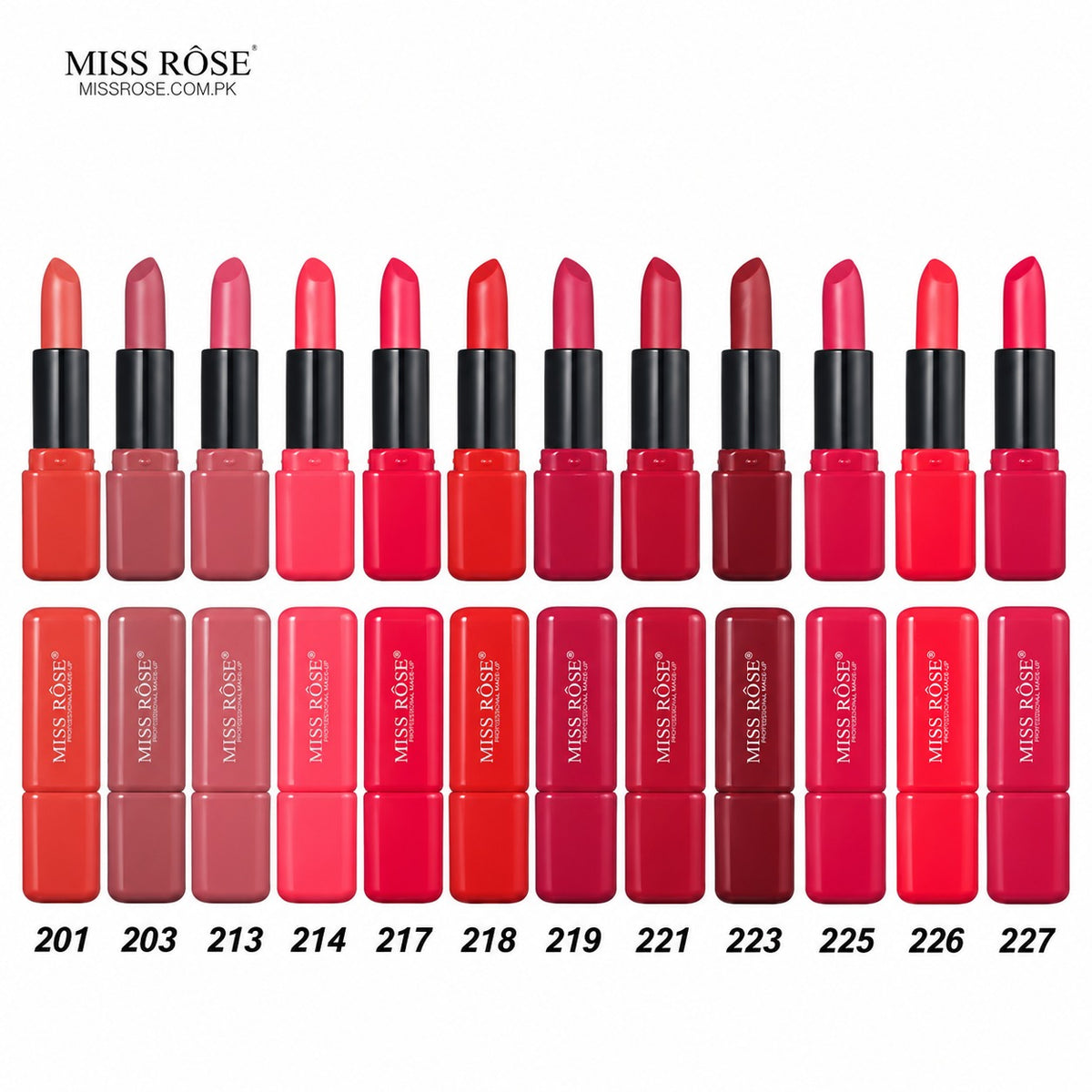 Miss Rose Dream Velvet Lipstick – Pack of 6