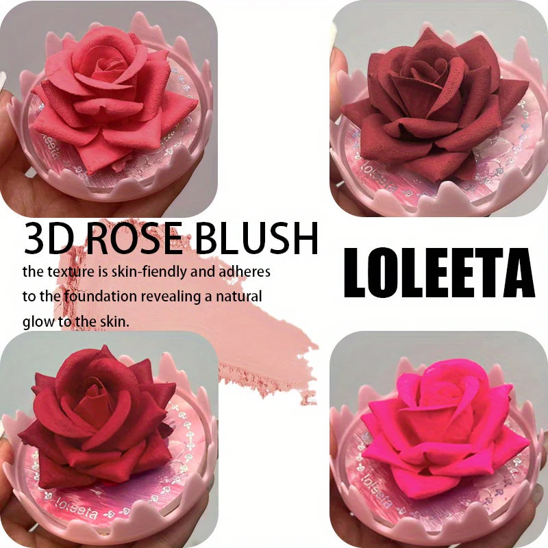 Loleeta 3D Rose Blush Finely Powdered And Smooth Blush