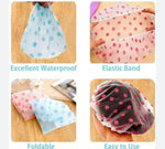 Elastic Reusable Shower Cap Bath Cap Waterproof Pack of 3