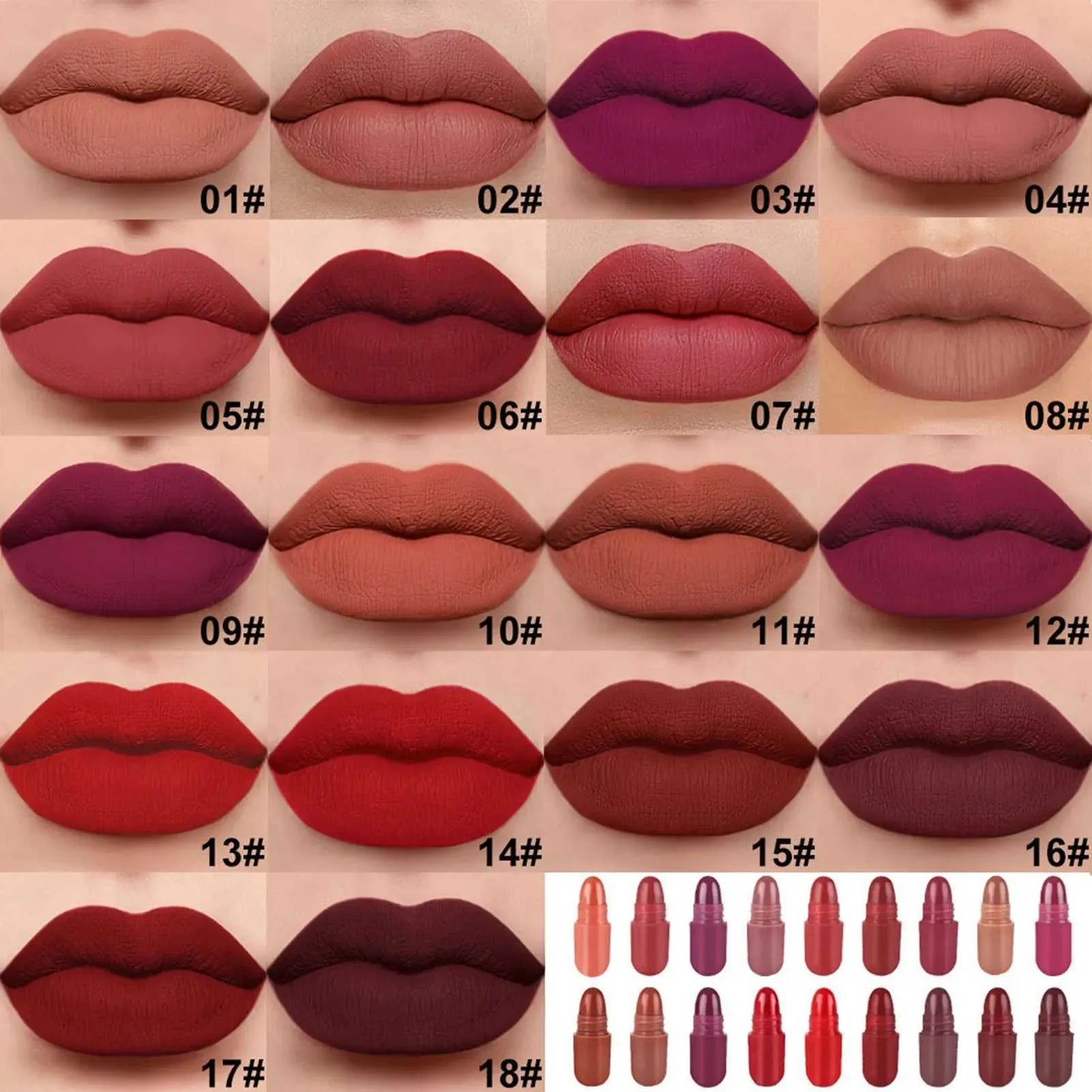 KS-One Matte Lipstick Capsule Pack Of 18