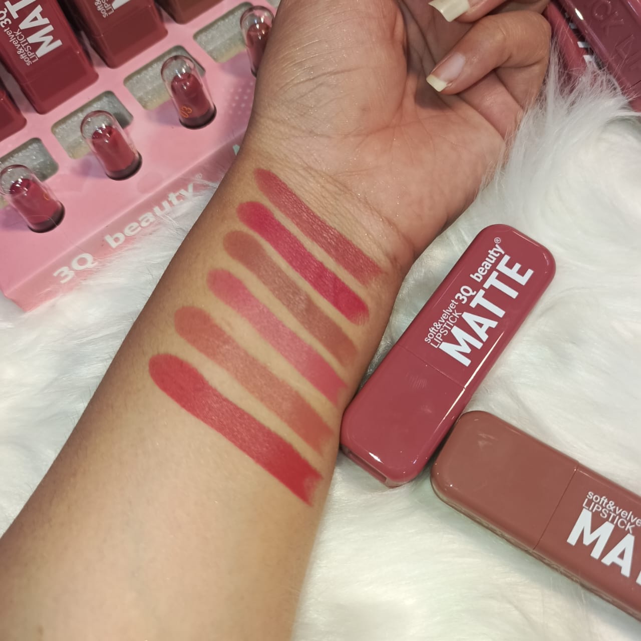 3Q Velvet Kiss Matte Lipstick Collection Pack of 6
