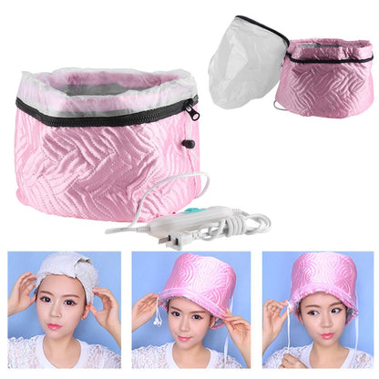 Electric Thermal Hair Steamer Cap for Hair SPA Waterproof Deep Conditioning Thermal Heat Hat Heater