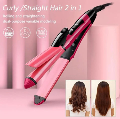 Curling iron and straightener 2 in 1 best sale