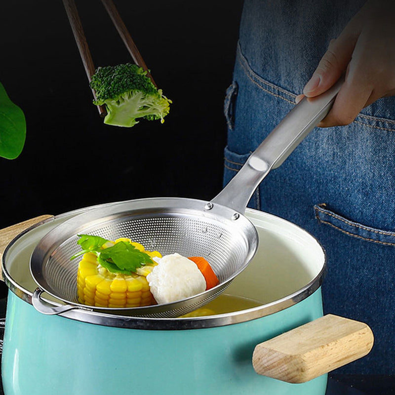 Stainless Steel Hot Pot Spoon Ultrafine Mesh Colander Spoon Stainer