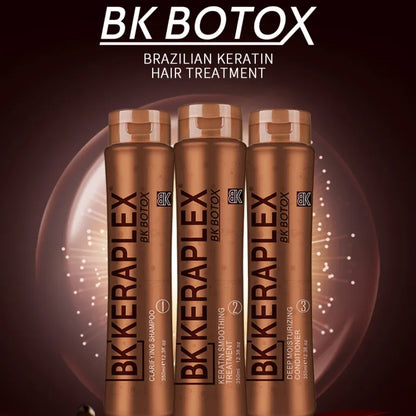 BK Keraplex Botox Keratin Treatment Brazilian Professional Kit Each 350mlx3