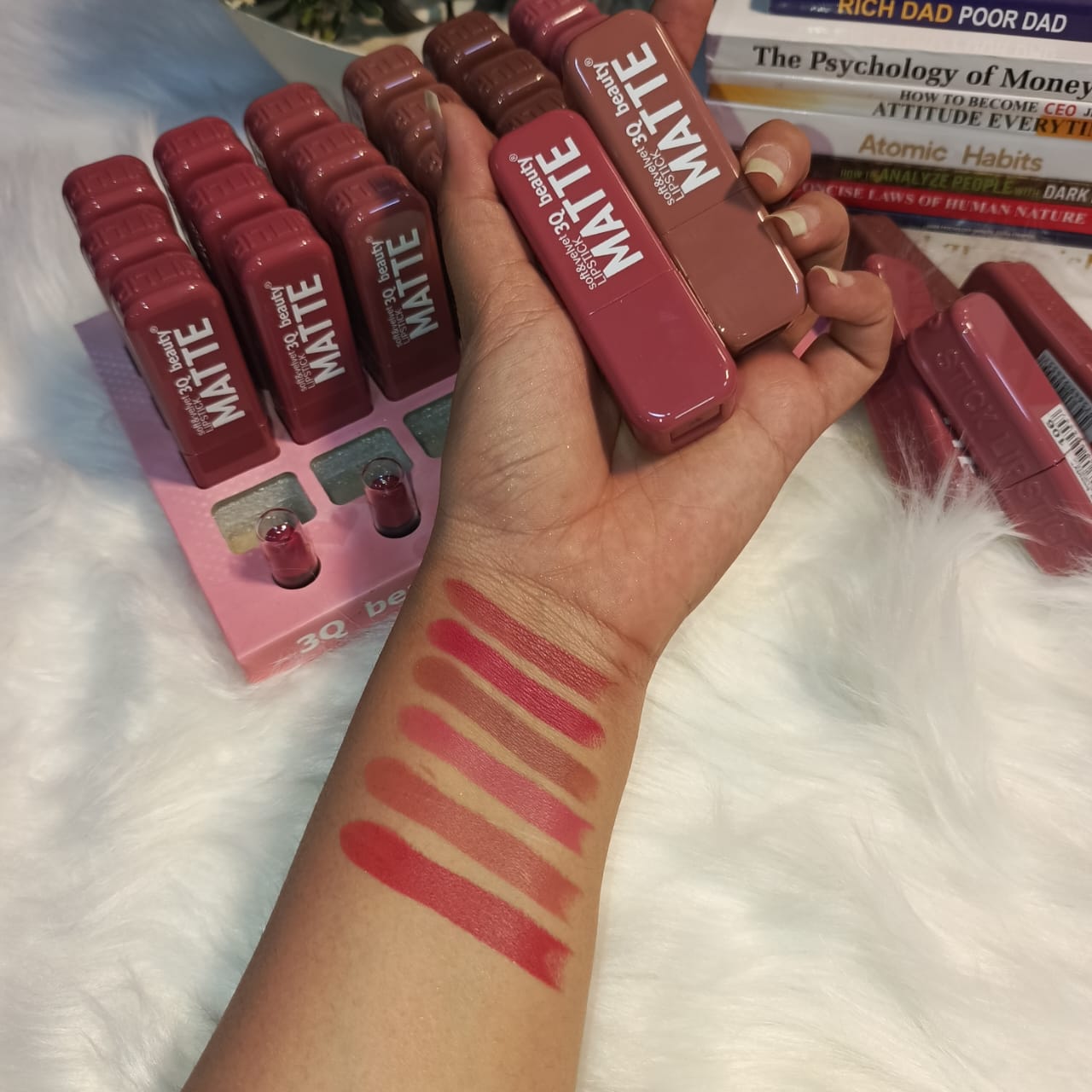 3Q Velvet Kiss Matte Lipstick Collection Pack of 6