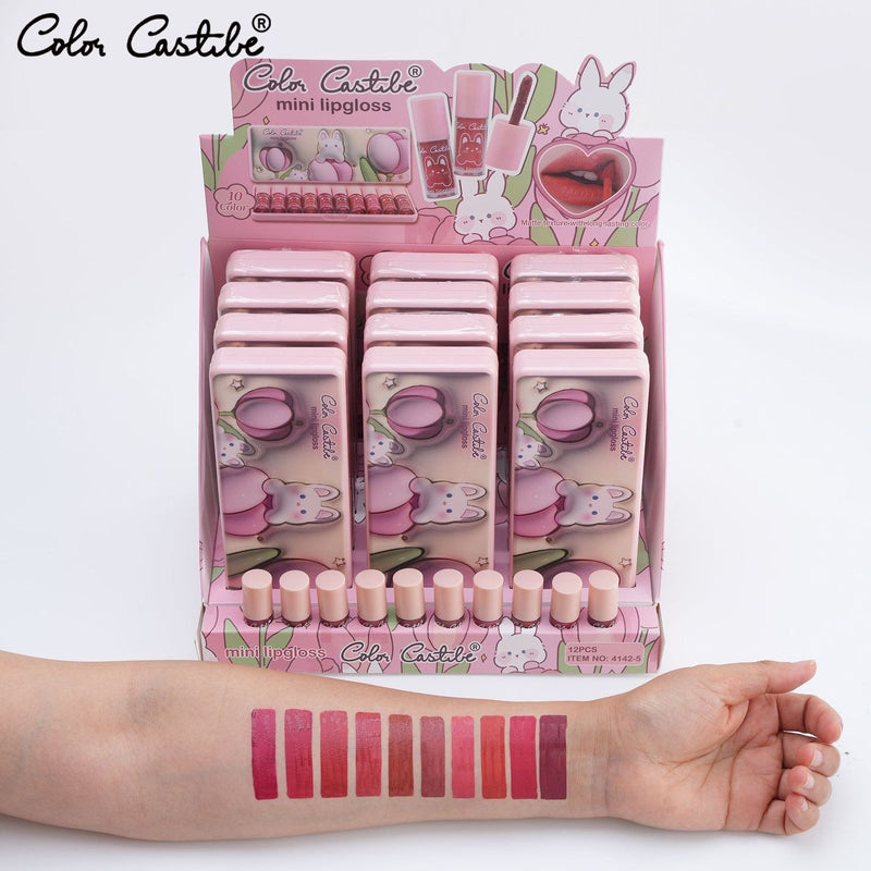 Color Castle Tulip Bunny Mini Lip Gloss 10Pcs Set