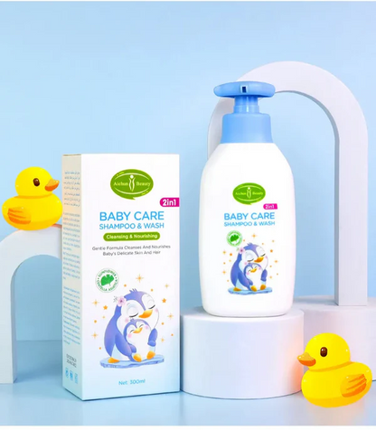 Aichun Beauty 2 In1 Baby Shampoo And Body Wash Gently Hair & Body Cleaning Nourishing Baby Hair Products Skin Moisturizing Body Wash 300ml