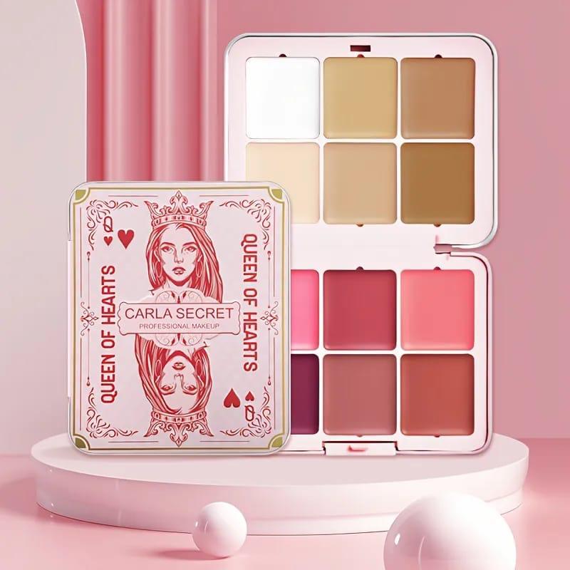 Queen Of Hear Carla Secret 12color Concealer Blush Multi-functional Makeup Palette