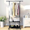 Multifunctional Cloth Hanger Rack With Wheels Storage Shelf Cloth Organizer Wardrobe