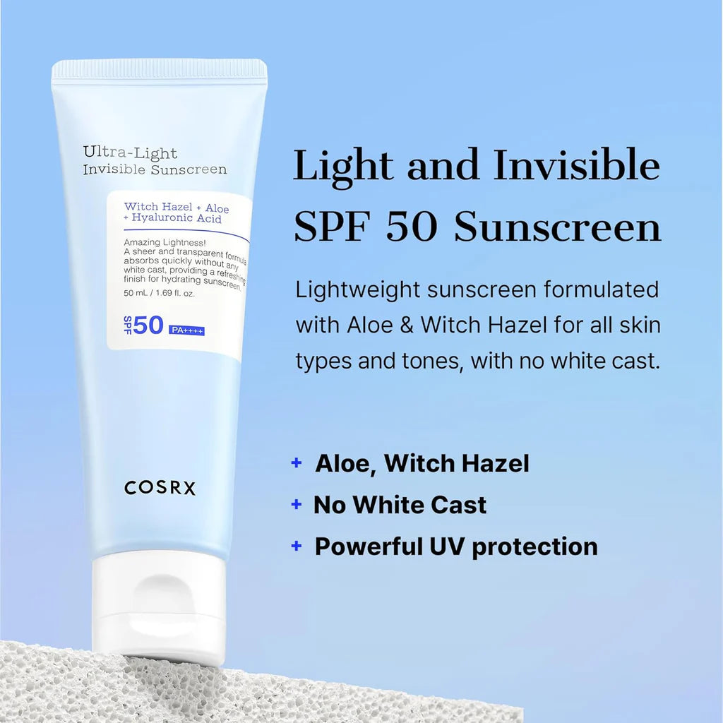 COSRX Ultra Light Invisible Sunscreen SPF50 PA++++ 50ml