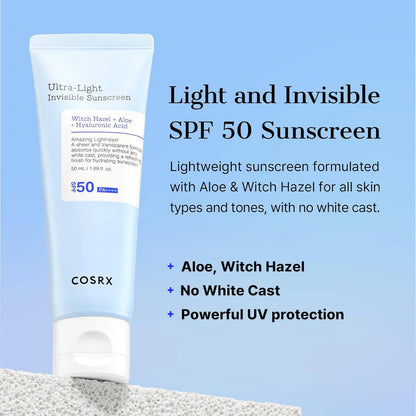 COSRX Ultra Light Invisible Sunscreen SPF50 PA++++ 50ml