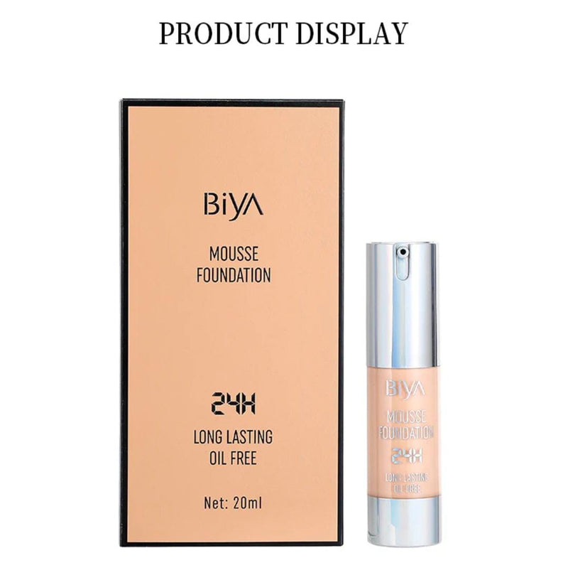 Biya Long Lasting Oil Control Mousse Foundation 20ml