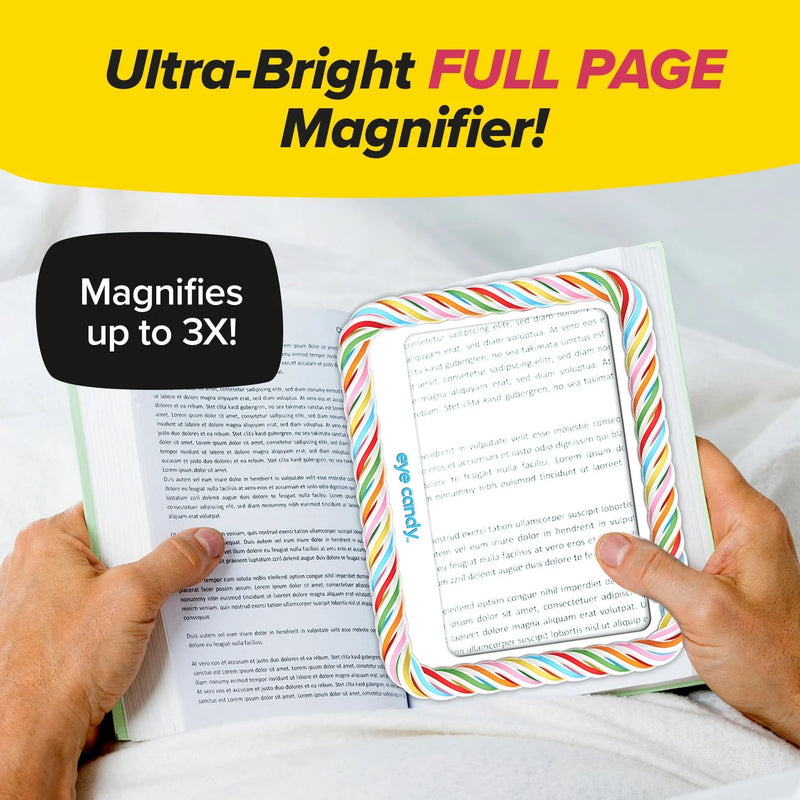 Portable Eye Care Ultra Bright Full Page Magnifier and Book Light