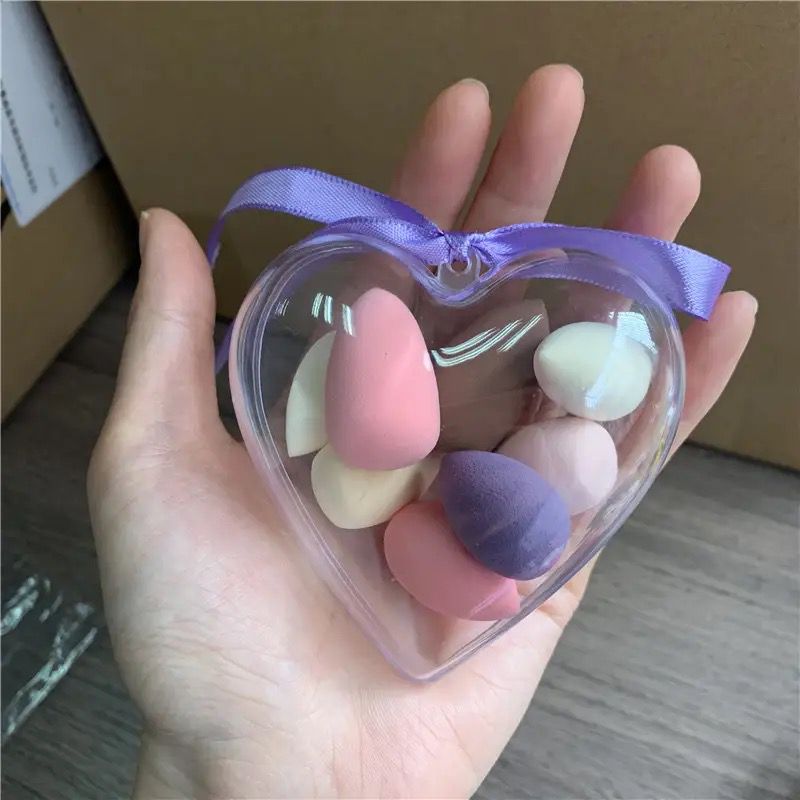 Make Up Sponge 6 Puff In 1 Heart Box