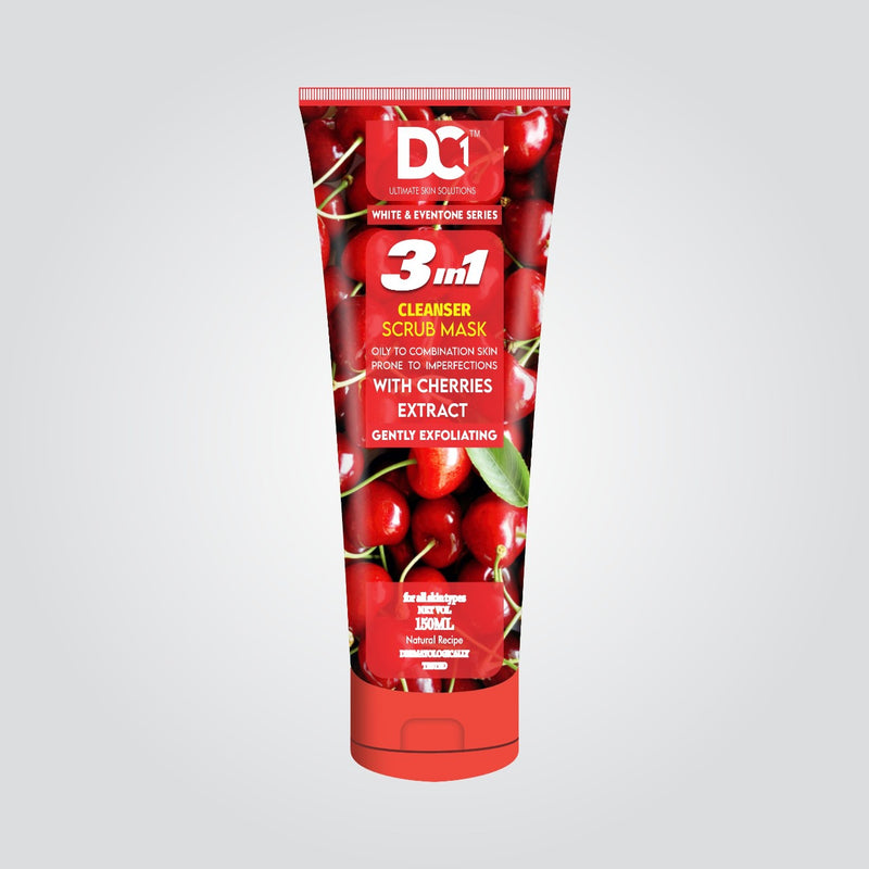DC Ultimate Skin Solution White And Eventone Series 3in1 Cherries Extract Cleanser Scrub Mask 150ml