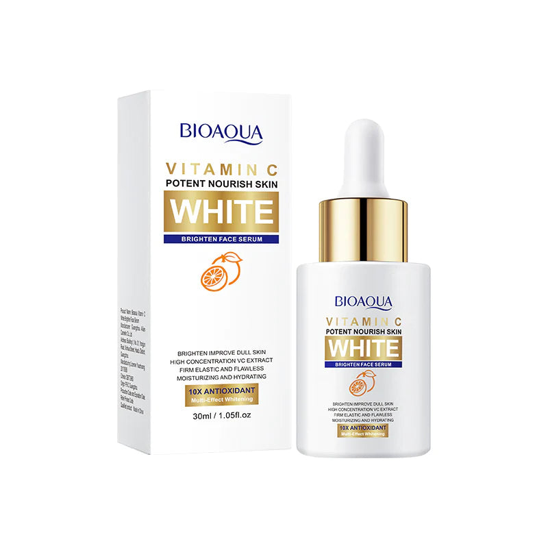 Bioaqua Vitamin C Brighten Face Serum + Face Cream + Oil Control Toner + Deep Cleansing Cleanser + Tender Elastic Sheet Mask