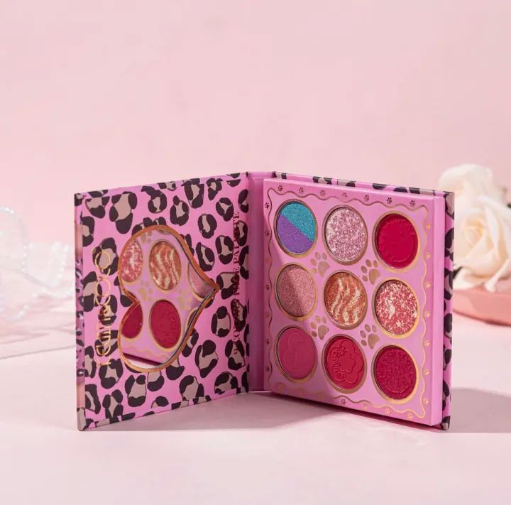 Kevin & Coco 9 Color Face & Eyeshadow Palette Bold Pigmented Glitter & Matte Shades with Mirror Long-Lasting Makeup Kit