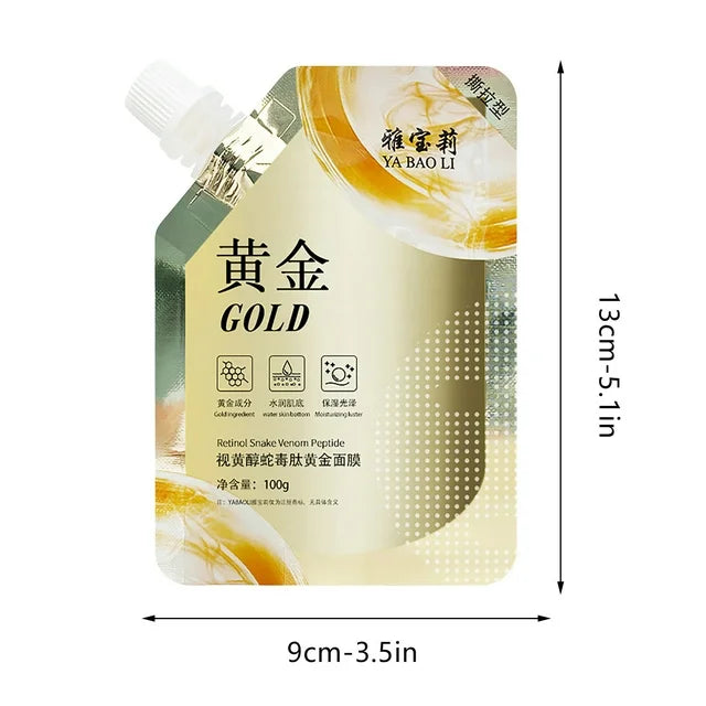 Retinol Gold Facial Mask Tear Off Mud Film Moisturizing Skin Care 100g