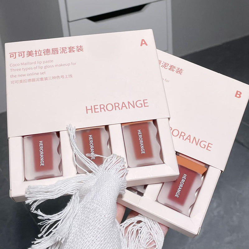 HERORANGE 3Pcs Lip Gloss Set