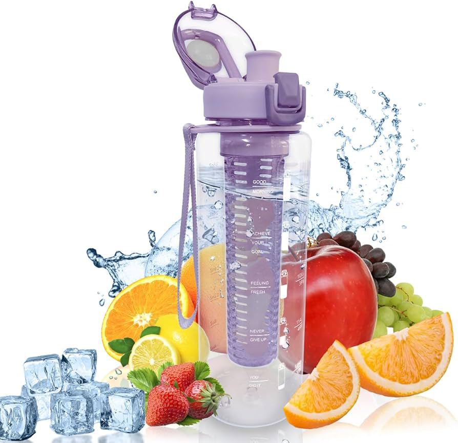 Sports Water Bottle with Fruit Infuser Best For Travelling Workout And Camping