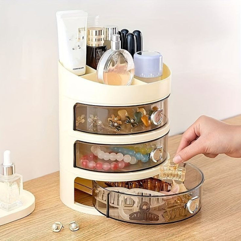 Desktop 3 Layer Drawer Jewellery And Cosmetics Organizer