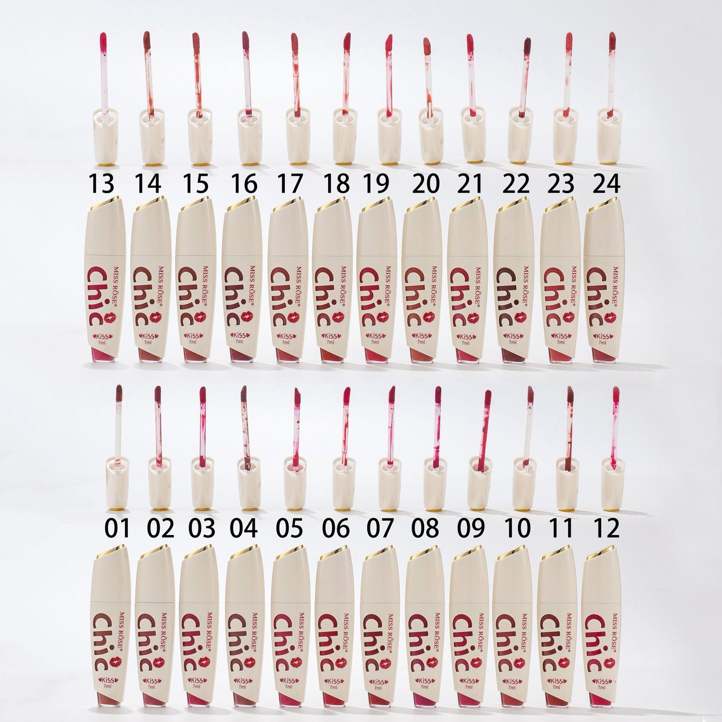 Miss Rose Chic Lip Gloss 12pcs Set