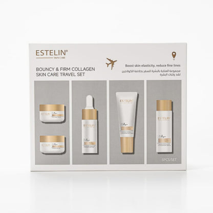 Estelin Bouncy &amp; Firm Collagen Skin Care Set - 6 Pieces Travel Set