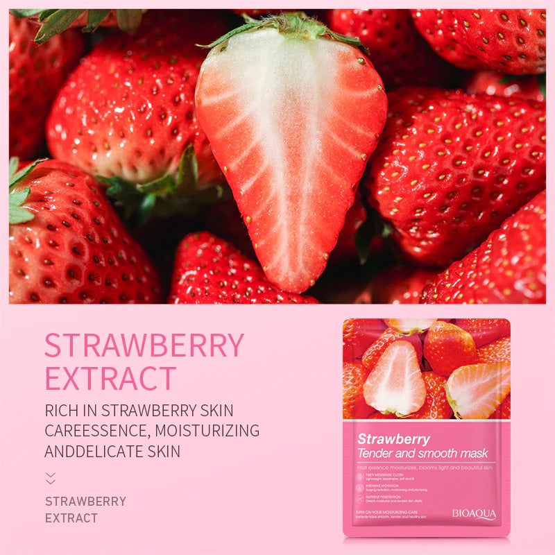 BIOAQUA Strawberry Tender and Smooth Face Sheet Mask