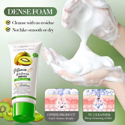 FAYANKOU Kiwifruit Extract Vitamin C Whitening Cleansing Wash Oil Control Hydrating and Smoothing Brightening Skin