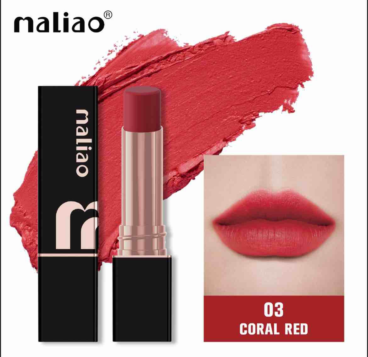 Maliao Super Non Transfer Lipstick Long Lasting Matte Finish Smudge-Proof Formula