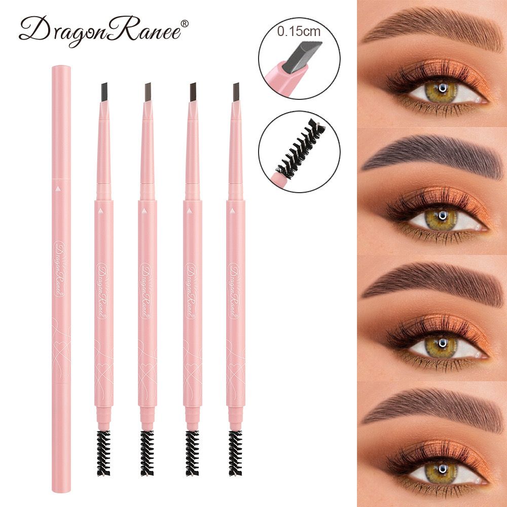 Dragon Ranee 2in1 Natural Waterproof Smooth For Outlining Eyebrow Pencil