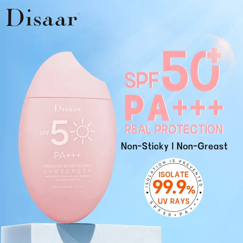 Disaar Sunscreen Face and Body Whitening SPF50 Facial Sunscreen Sunblock Cream 50g