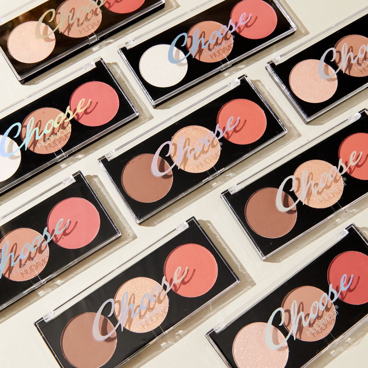 Hudamoji 3-Color Highlighter, Contour & Blush Palette