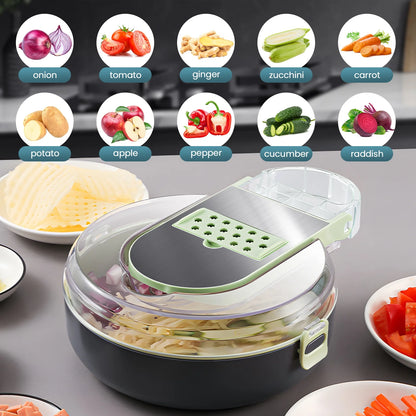 Multifunctional 13in1 Vegetable Chopper With Container Kitchen Gadget