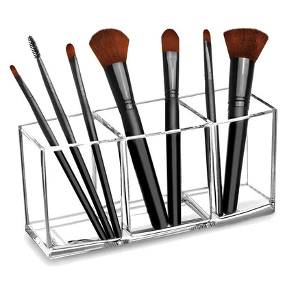 Makeup Organizer with 3 Grids Cosmetic Storage Box