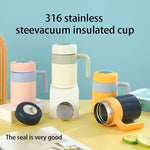 Stainless Steel Double Layer Thermos Flask Vacuum Mug With Handle 500ml