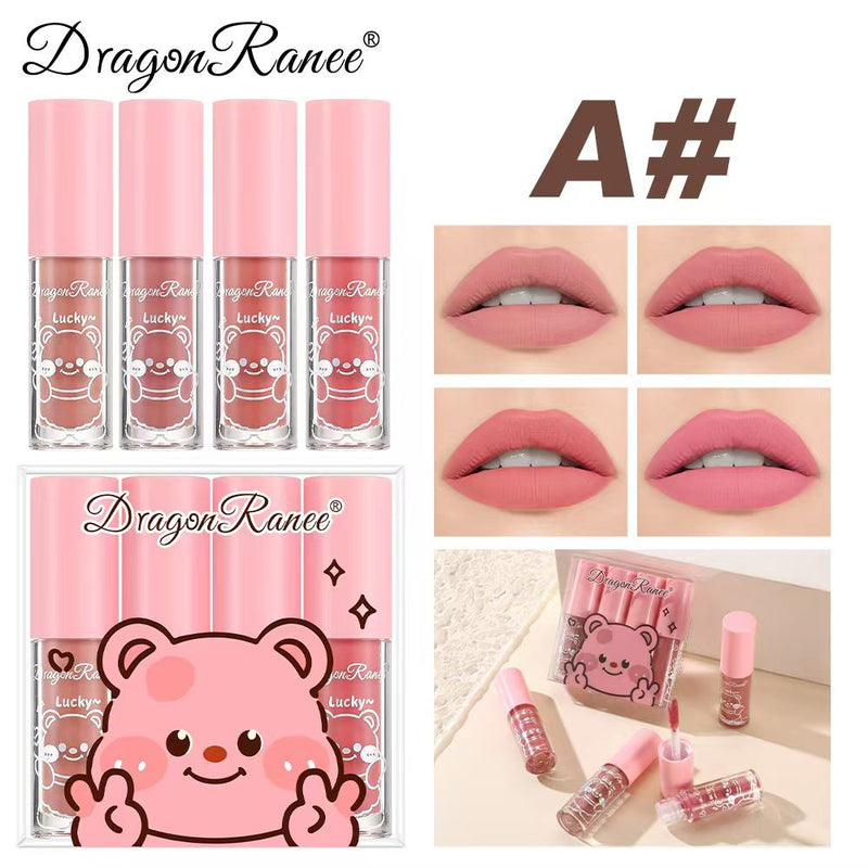 Dragon Ranee Lucky Matte Lip Gloss 4Pcs Set