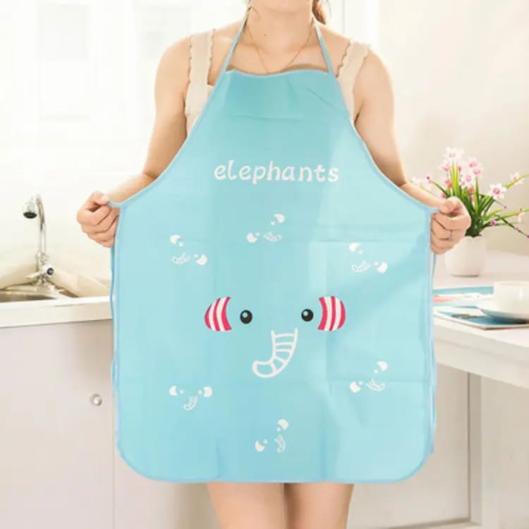 Kitchen Apron Multicolor Printed PVC Waterproof 1Pcs 14622