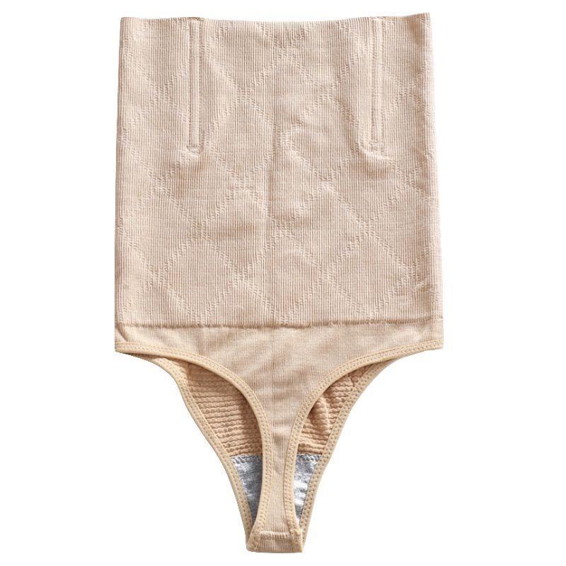 High Waist Seamless Body Shaper Briefs Firm Control Tummy Sexy Thong Shapewear Panties