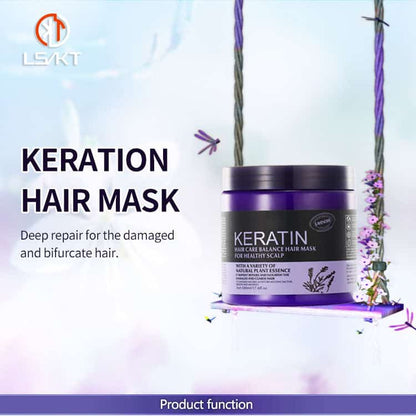 Lavender Hair Care Balance Keratin Hair Mask & Hair Treatment for Healthy Scalp 500ml