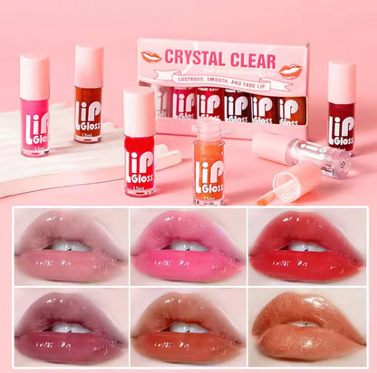 Huxia Beauty Crystal Clear Soft And Moisturizing Lip Oil 6pcs Lip Gloss Set