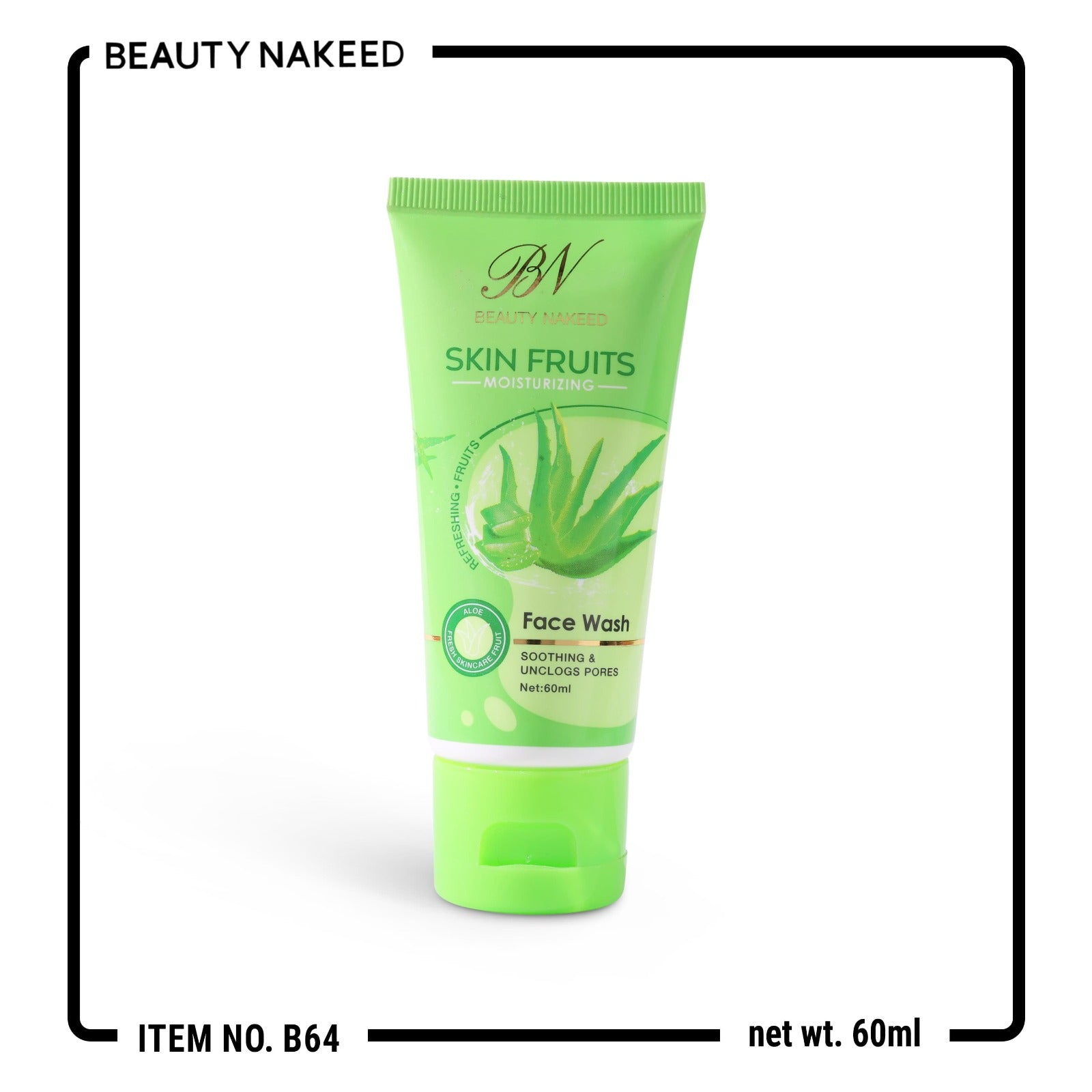 BN Beauty Nakeed Aloe Vera Skin Fruits Moisturizing Face Wash