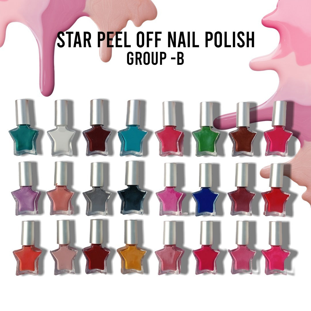 Star Peel Off Nail Polish 24Pcs Set