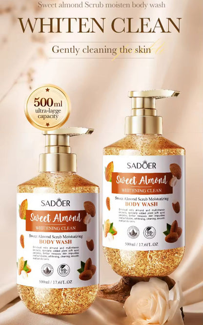 Sadoer Sweet Almond Scrub Moisturising Body Wash